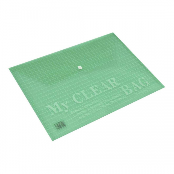 my clear bag-green-a4