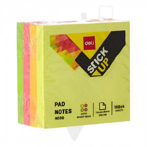 deli sticky notes-neon-3x3